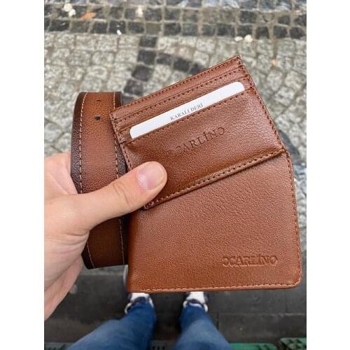 Captain & Polo Taba Classic Men 'S Wallet Belt The Kartlıkl Elegant Set