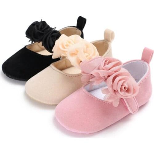 New Sweet Baby Toddler Flower Shoes Kids Princess Party Outdoor Sneaker Shoes Prewalker 0-18M