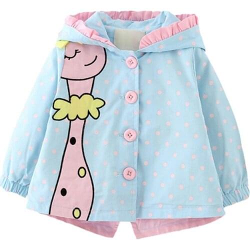 Baby Kids Girl Warm Autumn Winter Hooded Coat Jackets Toddler Children Cute Cartoon Printed Tops Outerwear Clothes Outfit 3-36M
