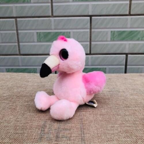 12cm Cute Little Pink Flamingo Bird Plush Toys Meme Simulation Stuffed Animal Doll Kiwi Dolls for Christmas Gift
