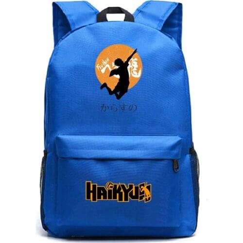 Mochila Haikyuu Anime Backpacks Bag Fashion Casual Backpack Men Women Blue School Bags Haikyuu Anime Backpack Satchel Sac A Dos