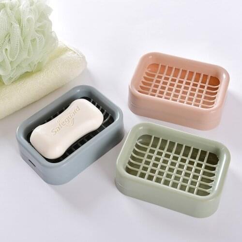 Soap Box Practical Drain Soap Box Creative Plastic Grid Soap Tray