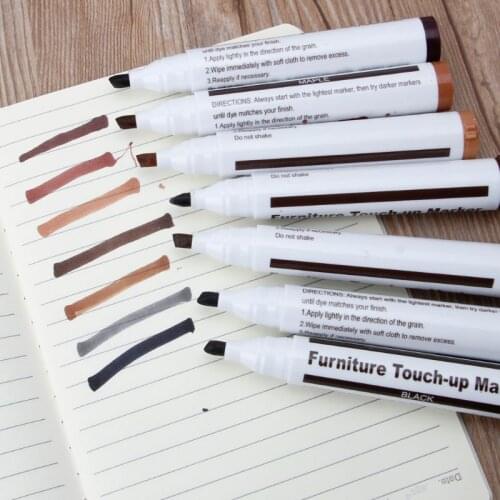 17Pcs Furniture Touch Up Kit Markers & Filler Sticks Wood Scratches Restore Kit 85DA