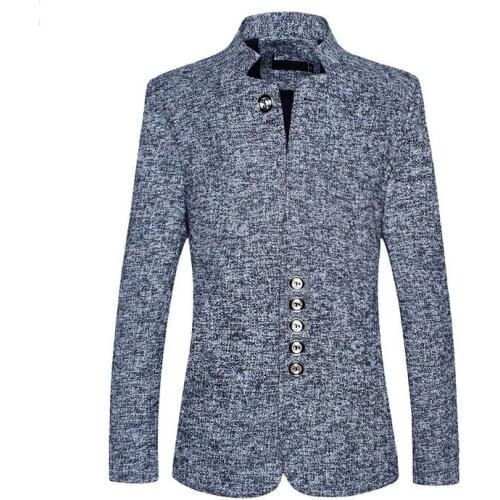 New Brand Spring Autumn men suit high quality mens Stand collar suit jacket Business casual Suit Slim masculino Blazer