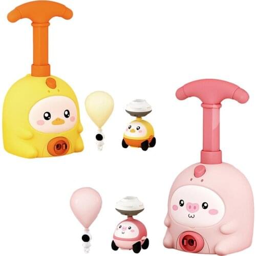 NEW Power Balloon Launch Tower Toy Puzzle Fun Education Inertia Air Power Balloon Car Science Experimen Toy For Children Gift