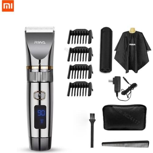 New Xiaomi Riwa Electric Hair Clipper RE-6501T Cordless Barber Professional Full Set For Man Barber Hair Trimmer Led Display
