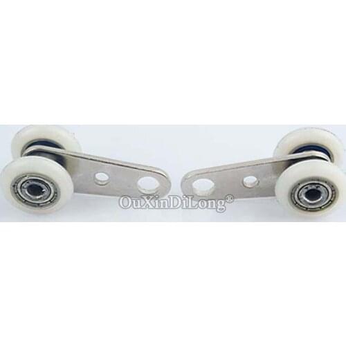 Wholesale 40pcs/lot Window Curtains Hanging Wheels Bearing Hanging Round 2 Wheel Rollers 20*20*45mm Curtains Hanging Pulleys New