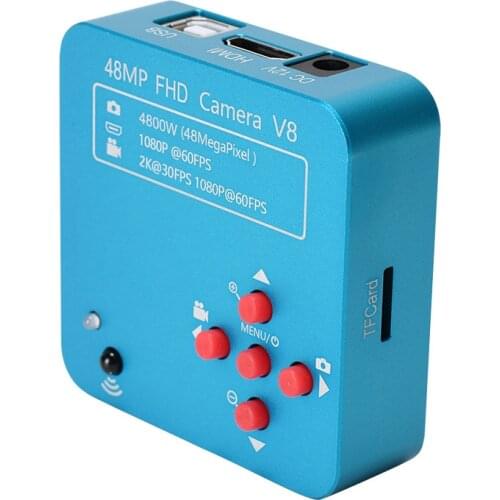 48MP Microscope Camera 2K 60FPS HY-5039 FHD HDMI USB Industrial Electronic Digital Microscope for Phone Repair Soldering