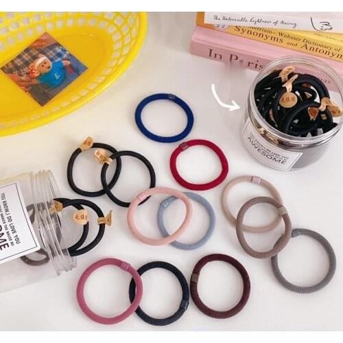 15pcs / Tank Korean Style Simple All-match Super Elastic Seamless Rubber Band Hair Ring Rope Combination Hair Hair Accessories