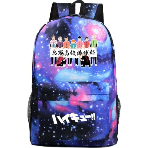 Anime Volleyball Juvenile Boy Girl Kids Book Bags Women Bagpack Teenagers Schoolbag Men Student Laptop Travel Galaxy Backpacks