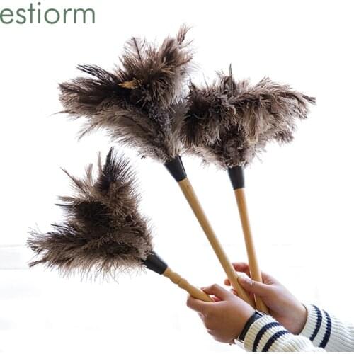 Ostrich Feather Duster For Cleaning,Home Furniture Cleaning Dust Brush,Household Dusting Tools keyboard Computer Car Duster
