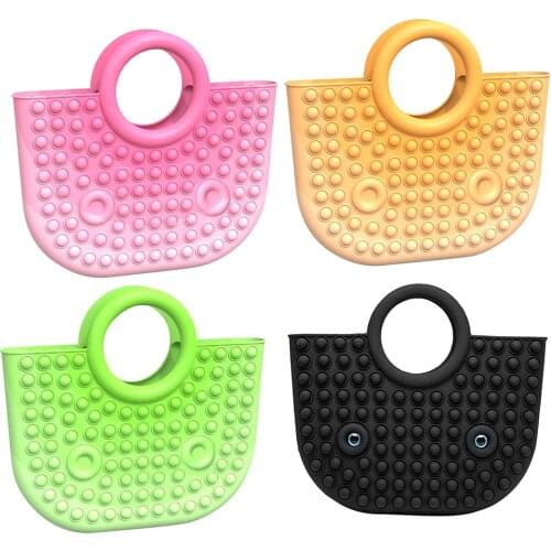 Handbag Silicone Push Bubble Fingertip Toys Anti-Stress Stress Reliever Squeeze Adults Children Sensory Decompression Toys
