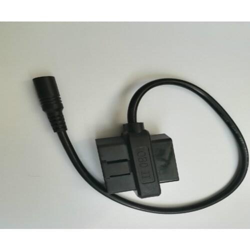 OBD male-female integrated car OBDII to DC5.5 data docking wiring harness cable