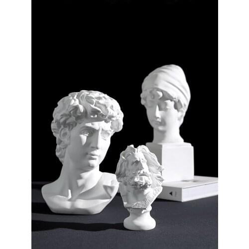David Head plaster Figurine art student sketch props musician Mozart resin statue Ornaments For home room decoration handicrafts