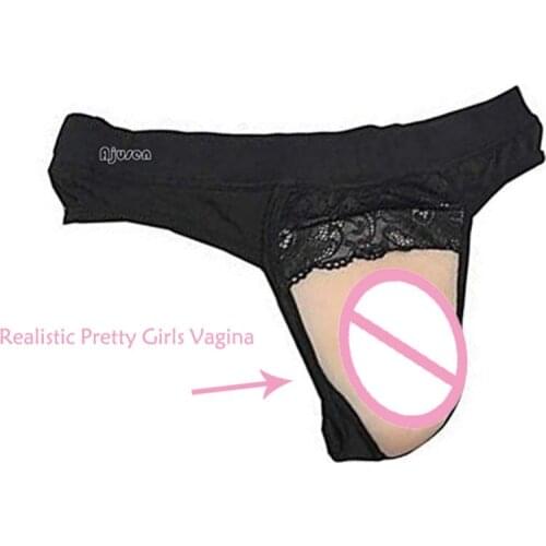 Vagina G-Strings Lifelike Little Girls Vagina Camel Toe Hiding Gaff Ajusen for Crossdresser Fake Transgender Shemale Hallowen