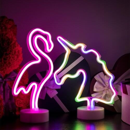 LED Neon Light Colorful Rainbow Neon Sign For Room Home Party Wedding Decoration Gift Neon Table Lamp