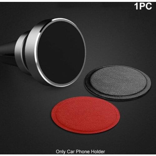 Universal Wear Resistant PU Leather Car Phone Holder Magnetic Disk Metal Plate Stand Tablets Back Sticker Accessories 37MC