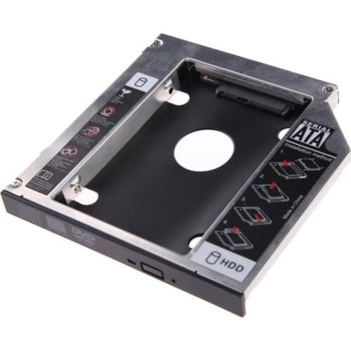 Hard Disk Drive Bay Universal 2.5 2nd 12.7mm/9.5mm Ssd Hd SATA Hard Disk Drive HDD Caddy Adapter Bay For Cd Dvd Rom Optical Bay
