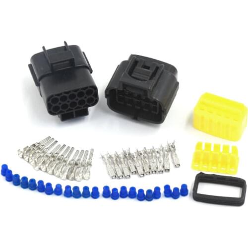 UXCELL Car Motorcycle Waterproof 10 Pin Electrical 2.0Mm Awg Wire Connector Plug