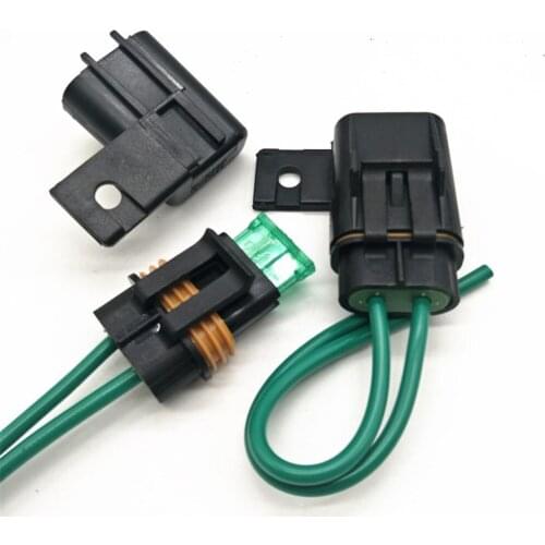 1 Set Inline Fuse Holder,15 AWG Gauge Copper Wire Car Auto Blade Fuse Waterproof with 30 AMP Fuse