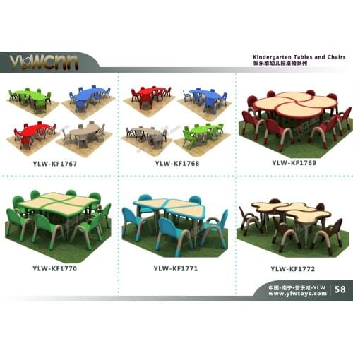 High quality kindergarten round plastic table with chairs,baby dinner table and chairs