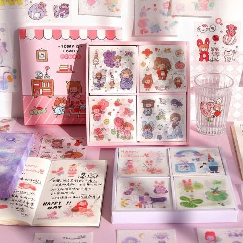 Yisuremia NEW Arrival 200 Sheets Kawaii Decorative Sticker DIY Journals Diary Planner Scrapbook Ipad Phone School Stationery