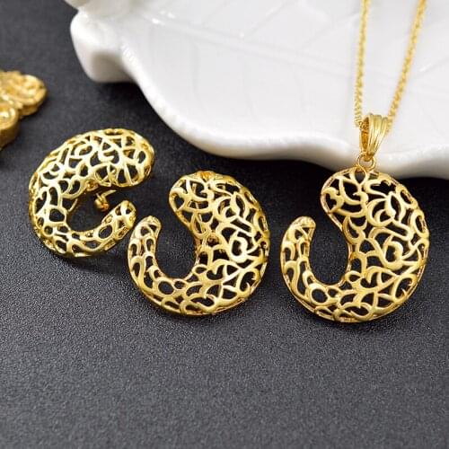 ZEA Dear Jewelry Big Jewelry Sets For Women Earrings Necklace Pendant Heart Romantic Jewelry For Wedding Dubai Jewelry Findings