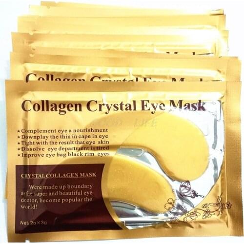 1Pair=2Pcs Gold Eye Mask Patches Collagen Crystal Anti-Wrinkle Remove Dark Circles Moisturize