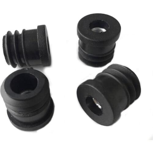 16 mm round screw on feet plug M6 nut pre embedded blank tube insert end Furniture Levelling Glide caster screw Feet Screw On