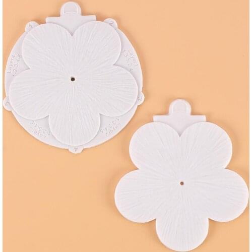 2pcs/set 3D Large Silica Gel Mold for Five Leaf Grass Cake Decorating Tools Chocolate Gumpaste Candy Clay Moulds