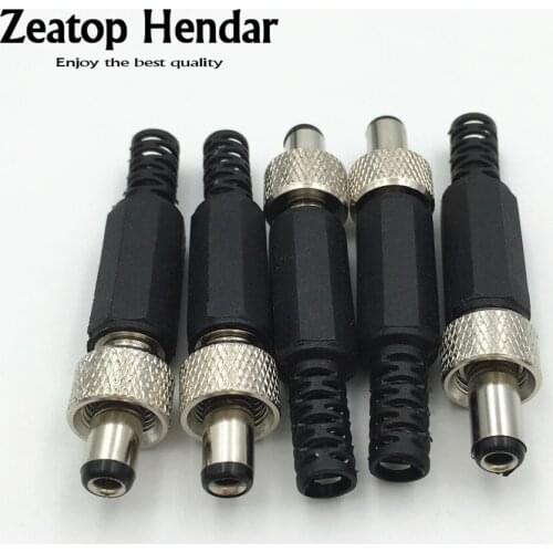 200Pcs Lockable 5.5mm x 2.5mm DC Male Power Plug with Screw Nut Locking Connector