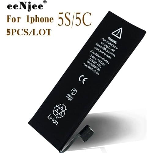 EeNjee 5PCS Phone Battery For Iphone 5S 3.8V 1560mah Original Qlty All Test 0 cycle Replacement Repair Quality update 2019