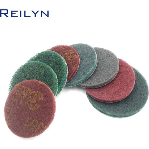 Freeshipping 6pcs/set non-woven fiber polishing pad adhesive polishing disc rust removing polishing disc