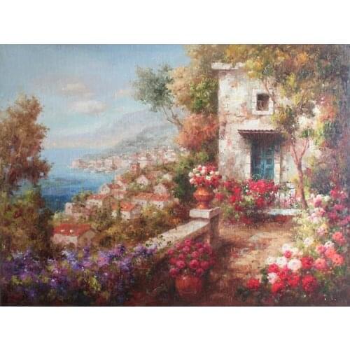 Free shipping medierranean scenery oil painting canvas prints printed on canvas home wall art decoration pictures