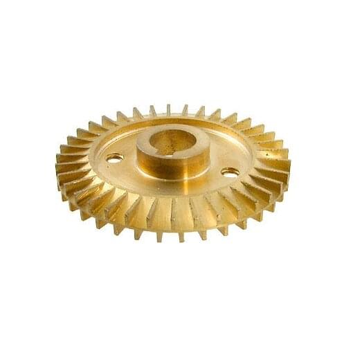 FREE SHIPPING Water Pump Spare Part 60mm Dia Brass Impeller Gold Tone