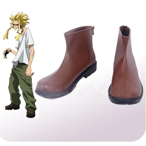 My Hero Academia Boku No Hero Akademia All Might Brown Cosplay Shoes Boots Halloween Carnival Cosplay Costume Accessories