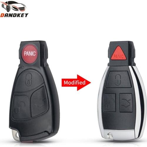 Dandkey For Mercedes Benz CLS C E S W124 W202 B C E ML S CLK CL W203 W211 W204 YU BN CLS CLK Modified Car Key Shell Uncut Blade