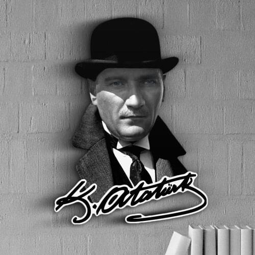 Ataturk Design Signed Wood Wall Table (Model 1)