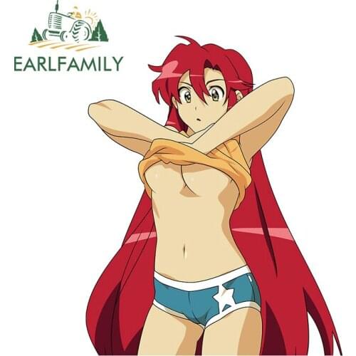 EARLFAMILY 13cm x 10.5cm for Disrobe Funny JDM Car Stickers 3D Motorcycle Helmet Fashion Decals Waterproof Occlusion Scratch