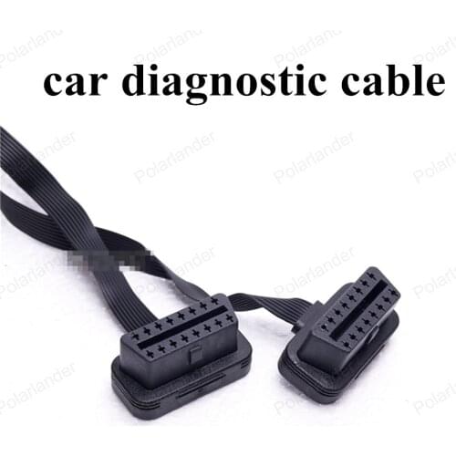 Hot sell OBD2 Male To Dual Female Y Splitter Elbow Extension Cable 30cm 16 Pin ELM327