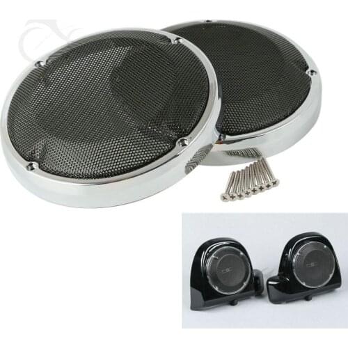 6.5" Saddlebag Lid Speaker Grill Cover For Harley Touring Electra Glide 14-18 FLHT FLHR
