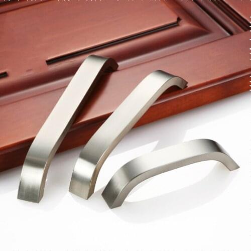 Kitchen Cabinet Knobs Handles Black Furniture Handle for Cabinet Drawer Pulls Aluminum Alloy Handle 96mm 128mm 160mm 192mm