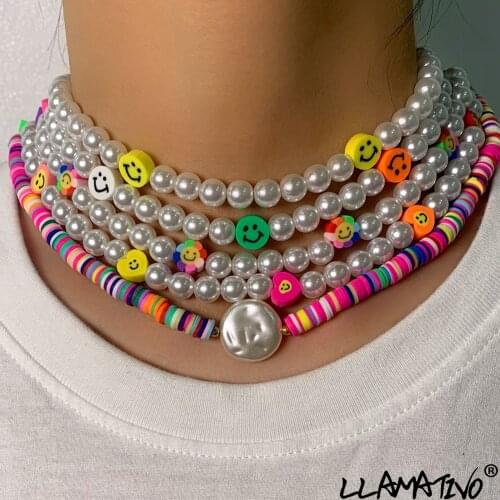 LLAMATIVO Pearl Necklaces For Women
