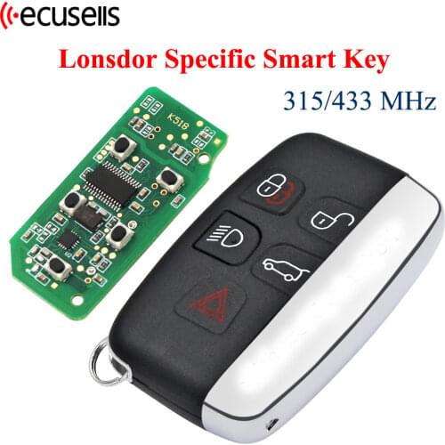 Lonsdor Specific Smart Key 5 Buttons 315MHz/433MHz for Land Rover /Jaguar 2015-2018 year Work with K518ISE and K518S with words