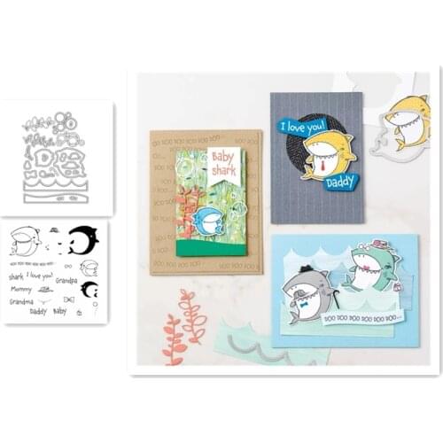 Shark Metal Cutting Dies And Stamps Stencils For DIY Scrapbooking Die Cuts Paper Craft Dies For Card Making 2021 New Stamps