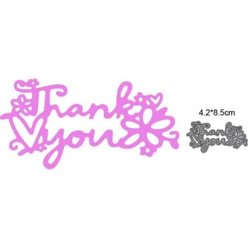 Letter Tahnk You Metal Cutting Dies Cut Die Mold Scrapbooking dies Decoration Paper Craft Embossing Dies New 2021 Stencils dies