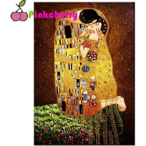 Gustav Klimt lover kiss 5d diy diamond painting cross stitch full square round drill rhinestone embroidery kits k451