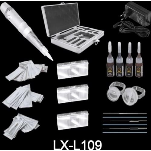 Permanent Makeup Needle Kit Electric Machine Pen Eyebrow Lip Eyeline Microblading Professional Strong Power Power Supply Kit Set