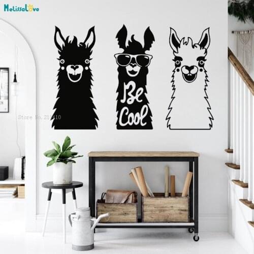 Alpaca Collection Llama Set Wall Decals Nursery Decor Kids Baby Room Removable Art for Playroom Vinyl Murlas YT2906