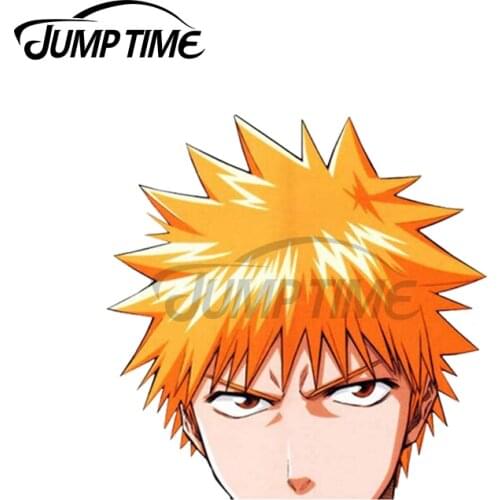 Jump Time 13 x 10cm For Anime Peeker Trunk Car Stickers Personality Computer Sticker Waterproof Decal Occlusion Scratch